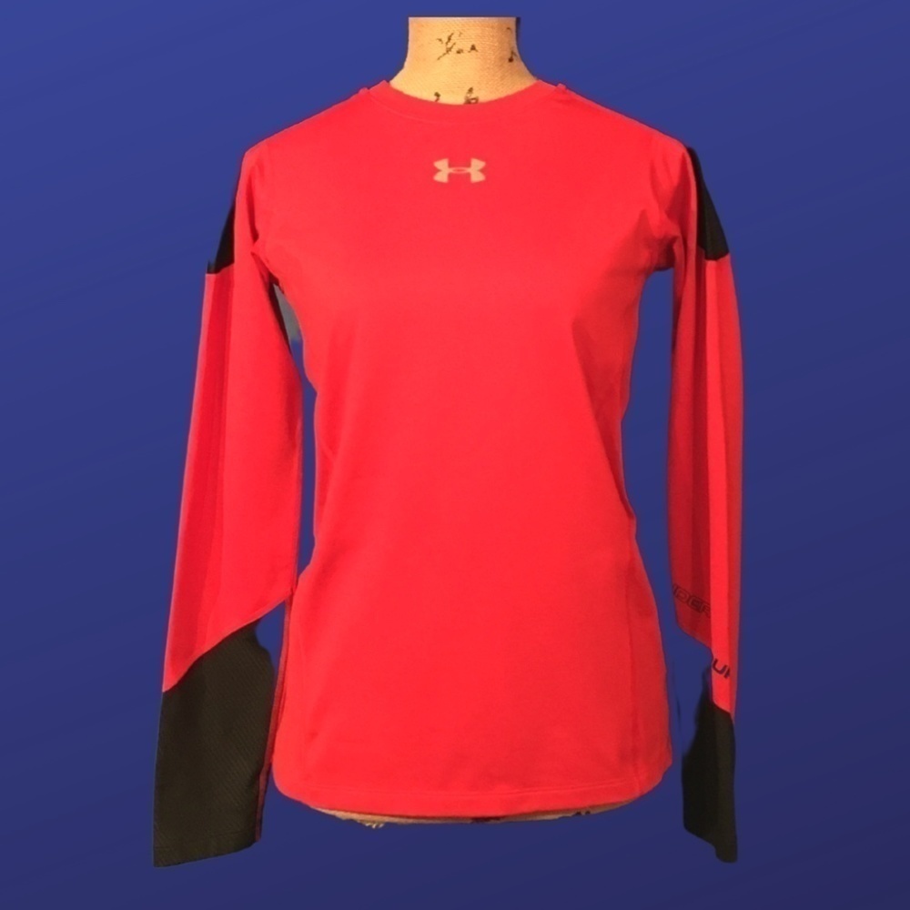 Under ARMOUR ColdGear Women's/Boy’s Mock Training Shirt, RED, Size YXL, NWOT